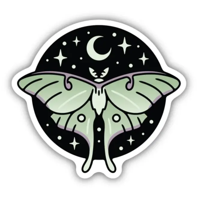 Luna Moth | Large Printed Vinyl Sticker