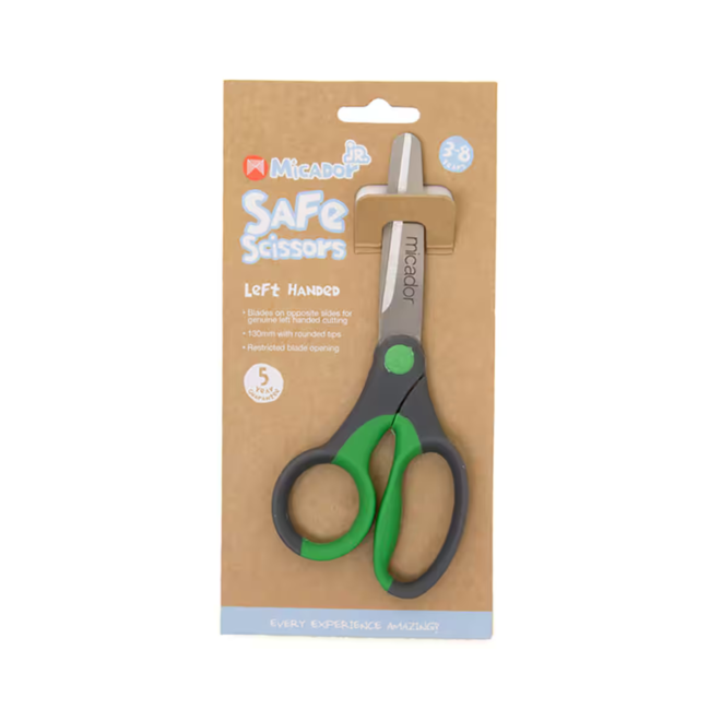 Micador Junior Safe Scissors Green Left