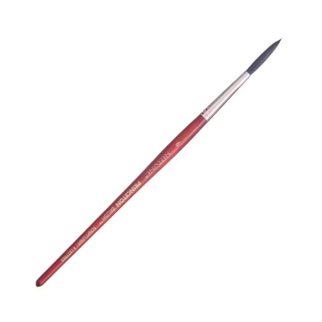Princeton Neptune Synthetic Squirrel Watercolour Brush - Script Liner 6