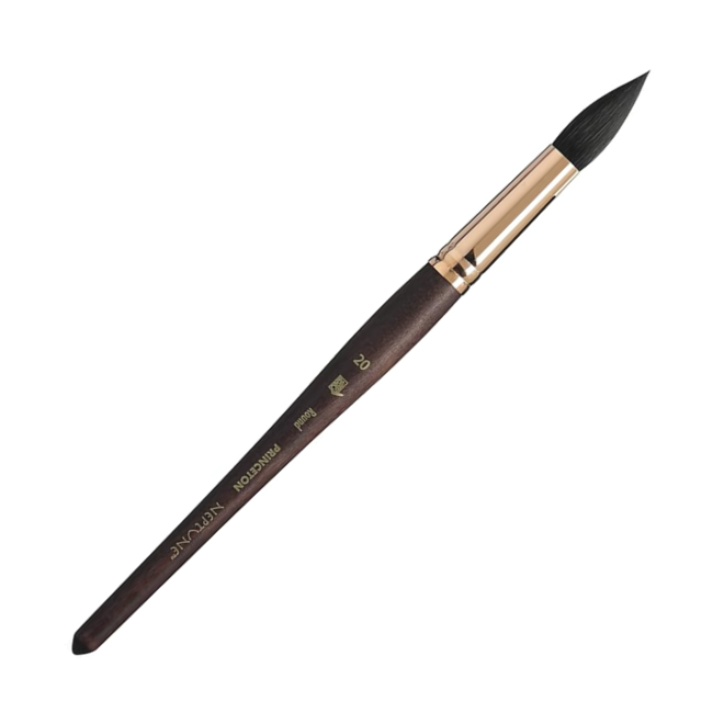 Princeton Neptune Synthetic Squirrel Watercolor Brushes, Sh Round Size 20