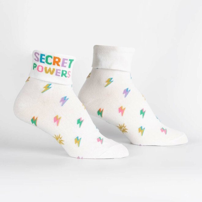 Sock It To Me - Turn Cuff Crew - Secret Powers