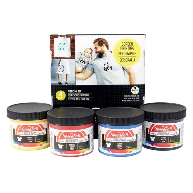 Speedball Fabric Screen Printing Set 4 Basic Colour