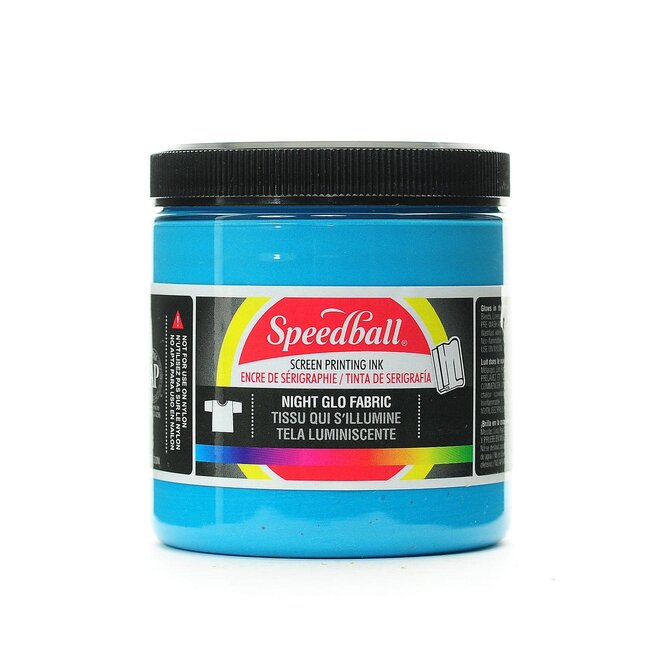 Speedball Nite Glo Phosphorescent Fabric Screen Printing Ink 8Oz White