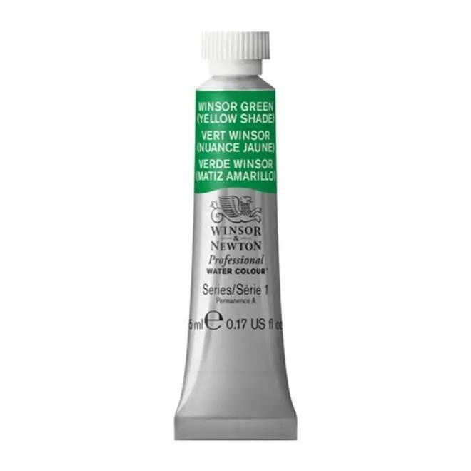 Winsor & Newton Professional Watercolour 5Ml Winsor Green (Yellow Shade)
