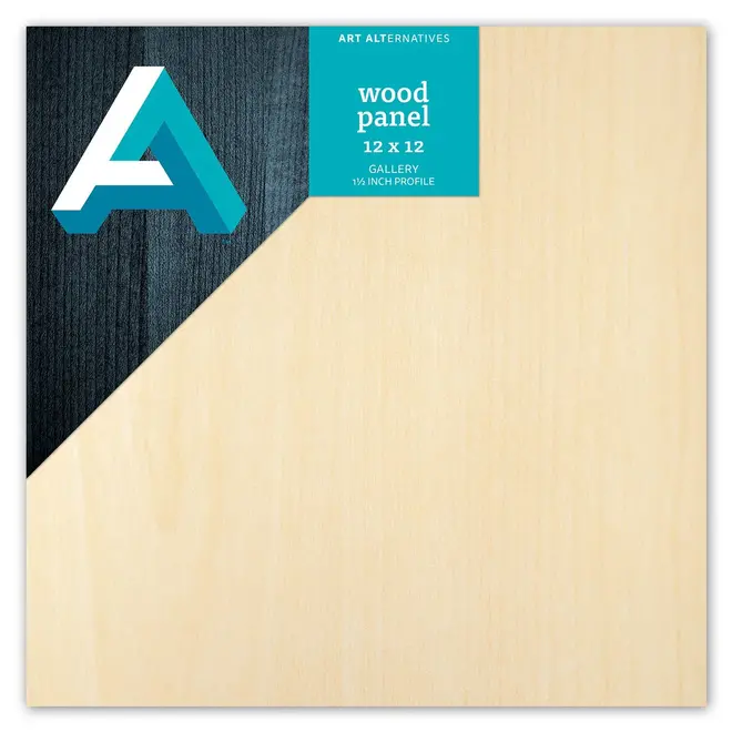 Wood Panels - Cradled, Gallery Panels 1-1/2" Profile, 12" X 12"