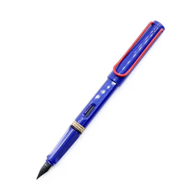 Lamy Safari Fountain Pen - Shiny Blue/Red Clip (Limited Edition) Extra-Fine
