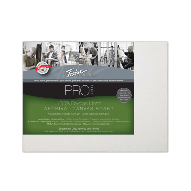 Fredrix Pro Series Linen Archival Canvas Board 9X12"