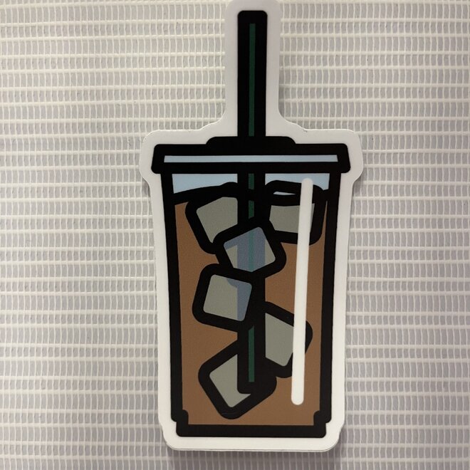 Iced Coffee | Large Printed Vinyl Sticker