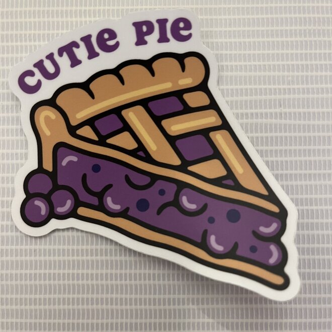 Cutie Pie Blueberry Pie | Large Printed Vinyl Sticker