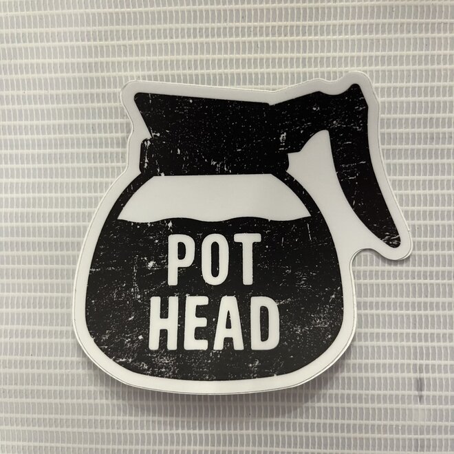 Coffee Pot Head | Large Printed Vinyl Stickers