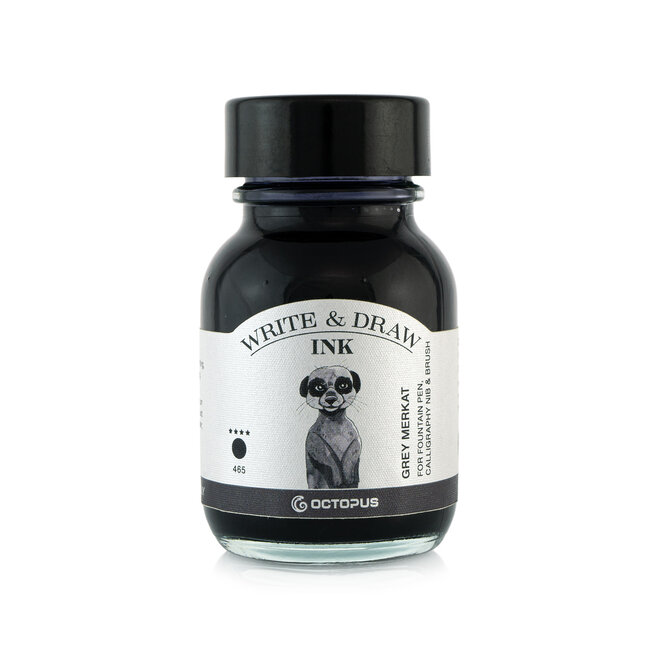 Octopus Ink Bottle Write & Draw 50 ml 465 Grey Meerkat