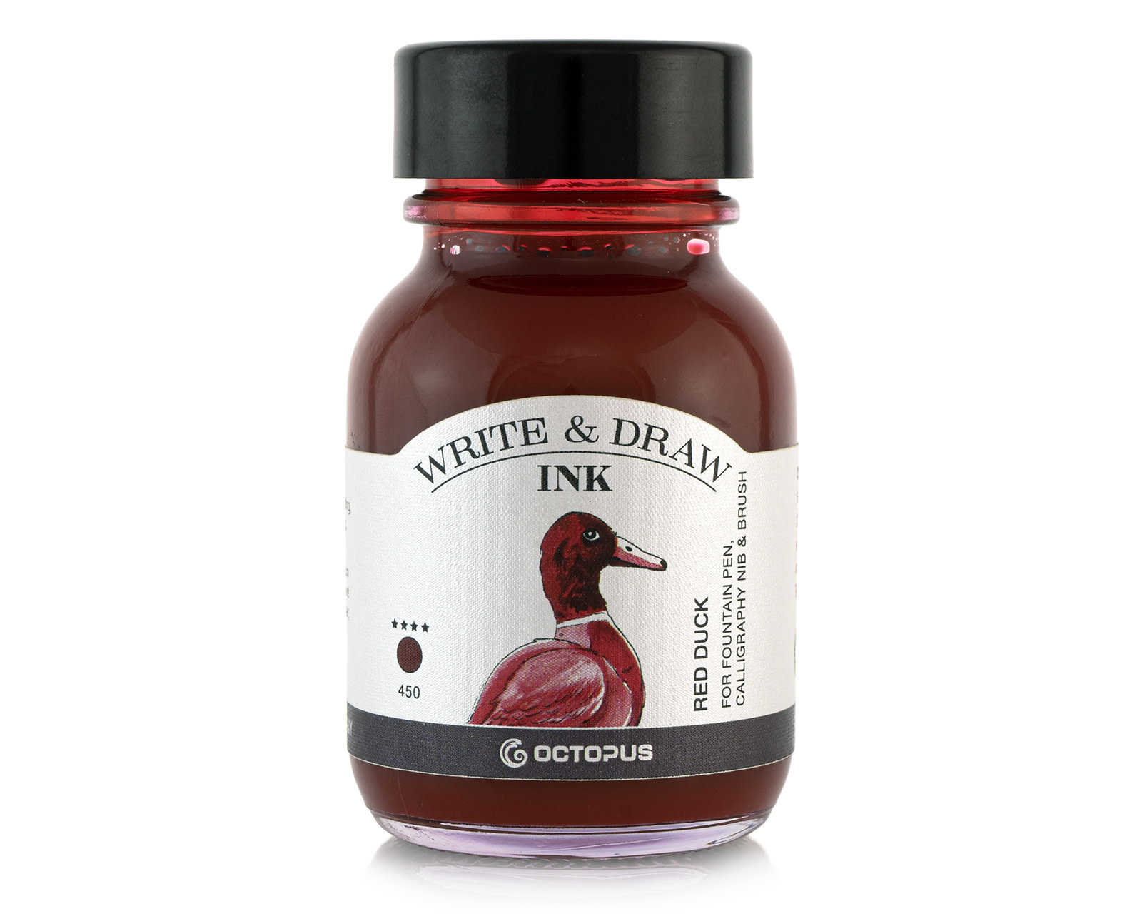 Octopus Ink Bottle Write & Draw 50 ml 450 Red Duck - Endeavours ThinkPlay