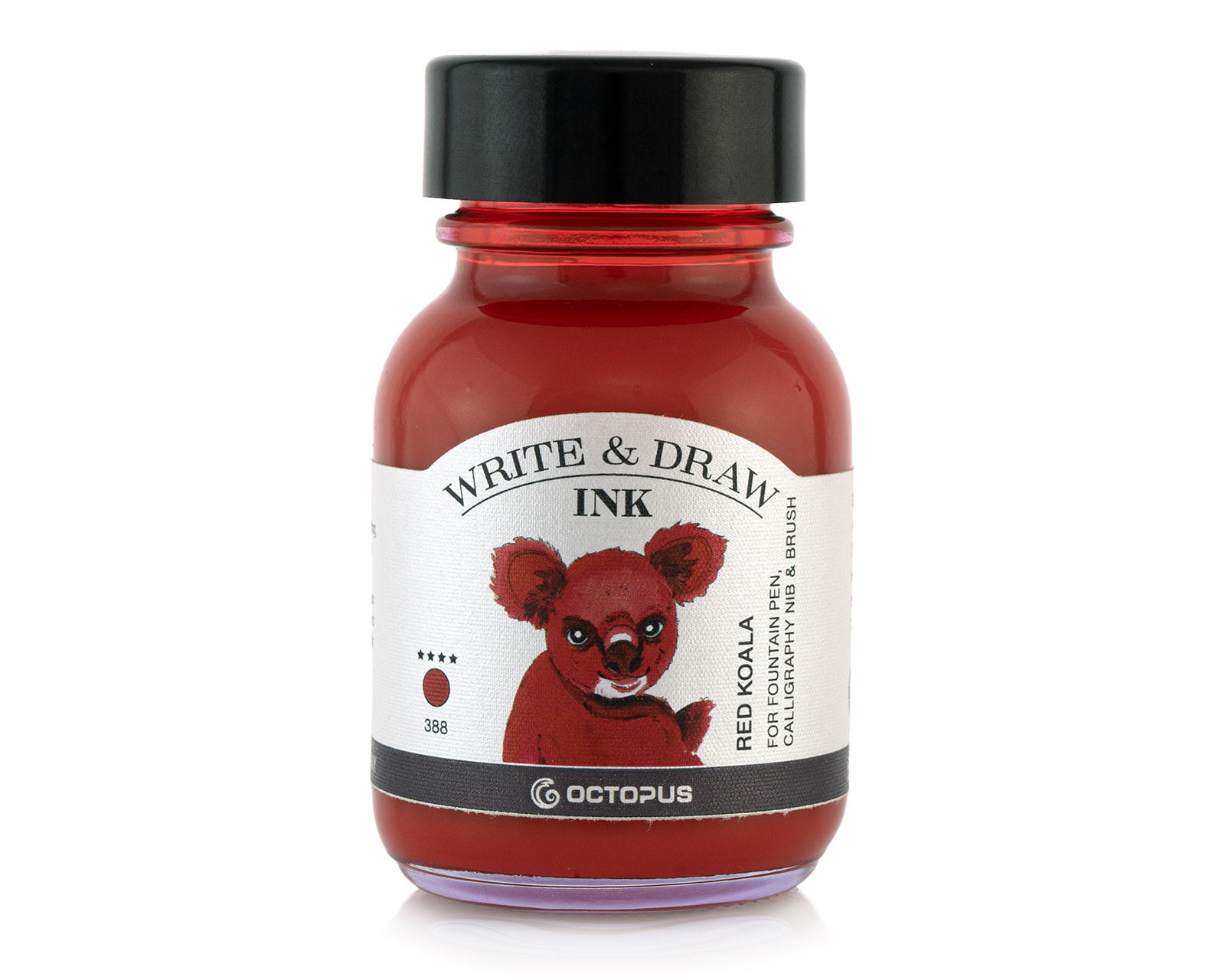 Octopus Ink Bottle Write & Draw 50 ml 388 Red Koala - Endeavours ThinkPlay
