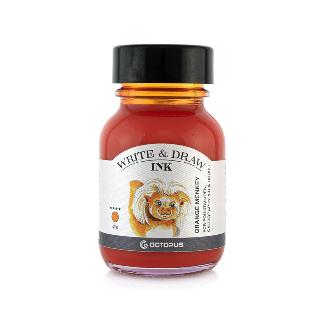 Octopus Ink Bottle Write & Draw 50 ml 476 Orange Monkey