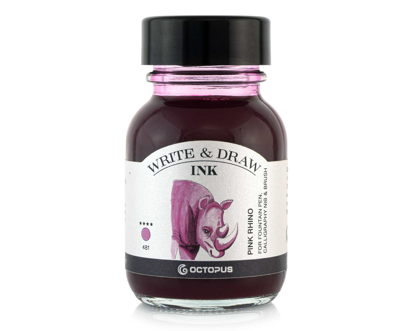 Phythons Ink Octopus Ink Bottle Write & Draw 50 ml 481 Pink Rhino - Endeavours ThinkPlay
