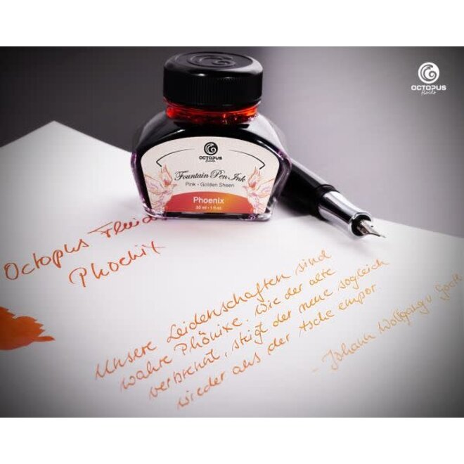Octopus Ink Bottle Fluid Sheen 30Ml Phoenix, Orange/Gold