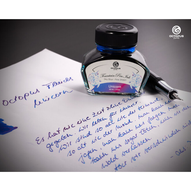 Octopus Ink Bottle Fluid Sheen 30Ml Unicorn, Sky Blue/Pink