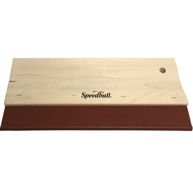 Speedball Rubber-Bladed Wooden Fabric Squeegee 8"