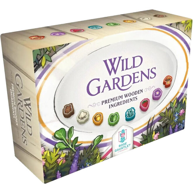 Wild Garden: Premium Wooden Ingredient Tokens - 50% Off!