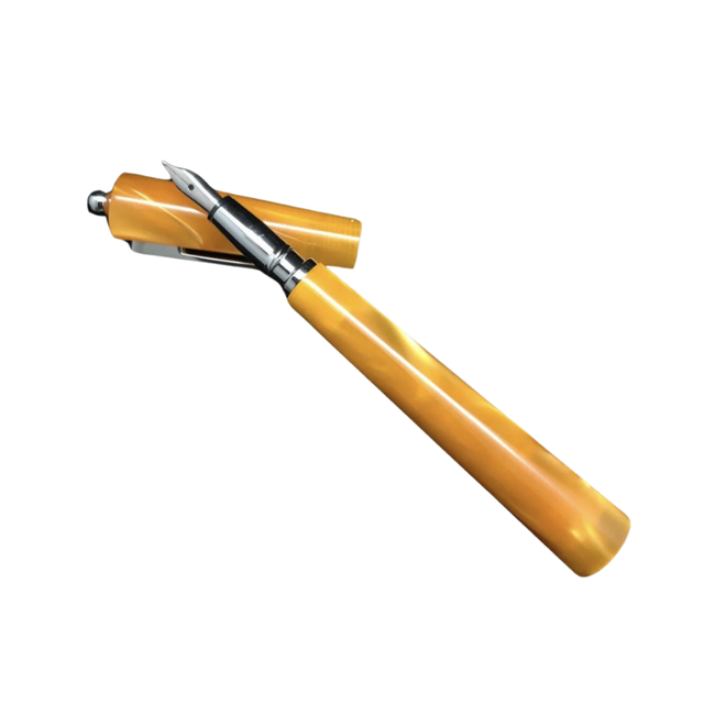 Giuliano Mazzuoli 365 Moka Chiaroscuro Fountain Pen: Pearled Resin - Orange