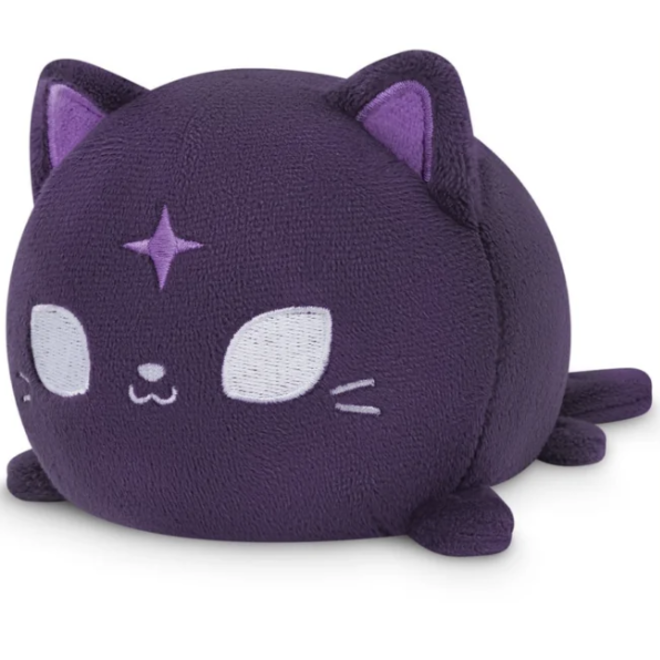 TeeTurtle Plushie Tote Bags - Witchy Whiskers Purple