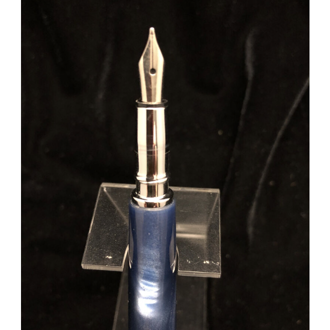 Giuliano Mazzuoli 365 Moka Chiaroscuro Fountain Pen: Pearled Resin - Blue