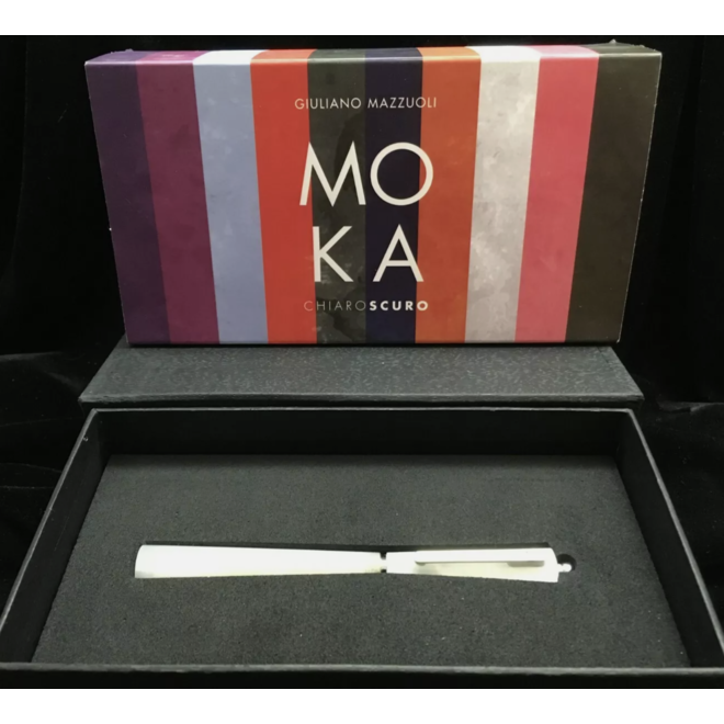 Giuliano Mazzuoli 365 Moka Chiaroscuro Fountain Pen: Pearled Resin - White