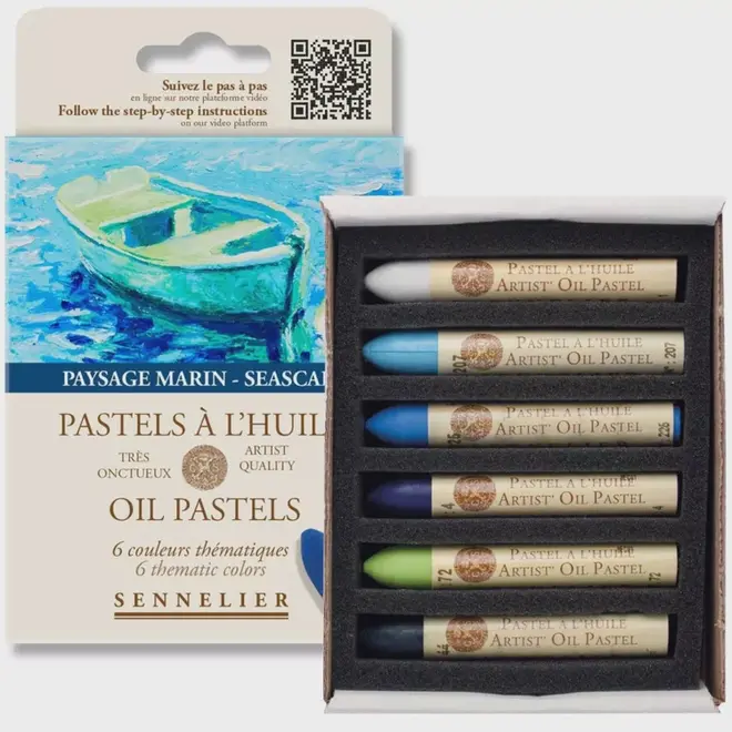 Sennelier Artist Oil Pastel 6 Colour Seascape Sampler