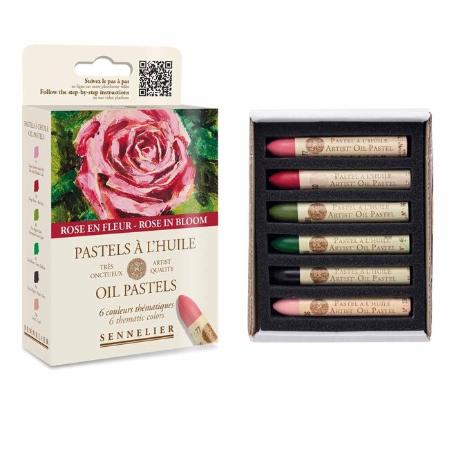 Sennelier Artist Oil Pastel 6 Colour Rose in Bloom Sampler