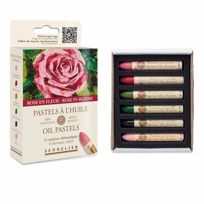 Sennelier Oil Pastel 6 Colour Rose Bloom Sampler