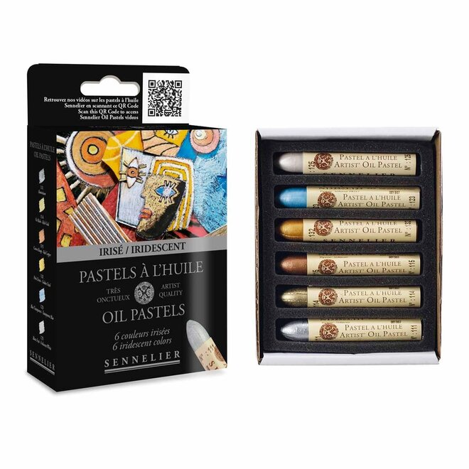 Sennelier Artist Oil Pastels - 6 Colour Iridescent Sampler
