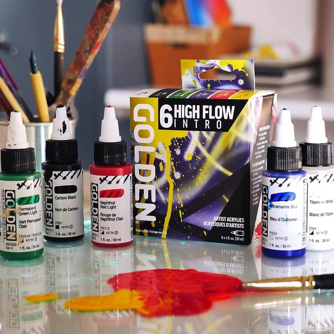 Golden High Flow Acrylic 1Oz Intro Set 6Pk