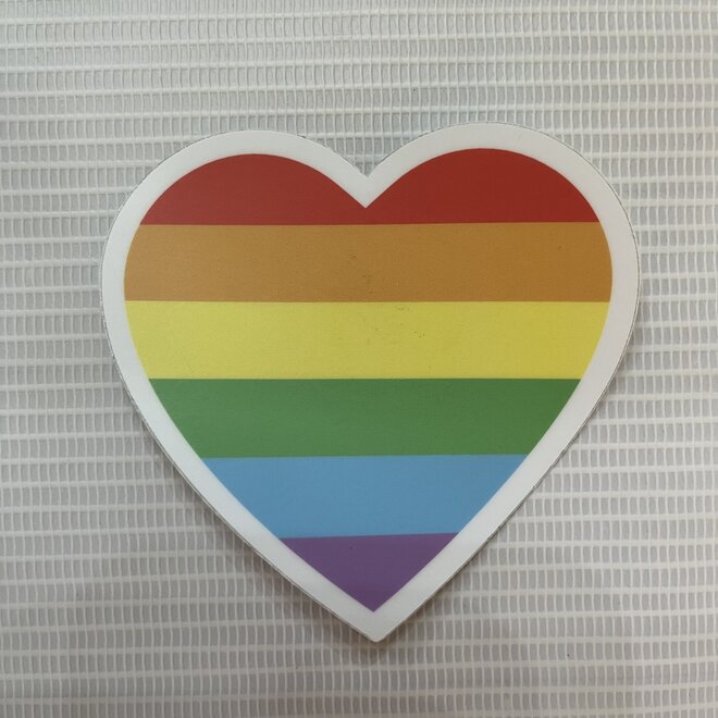 Pride Heart | Large Printed Vinyl Sticker