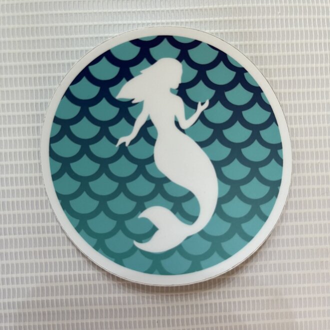 Blue Scales Mermaid | Large Printed Stickers