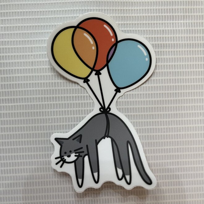 Balloon Cat | Large Printed Stickers