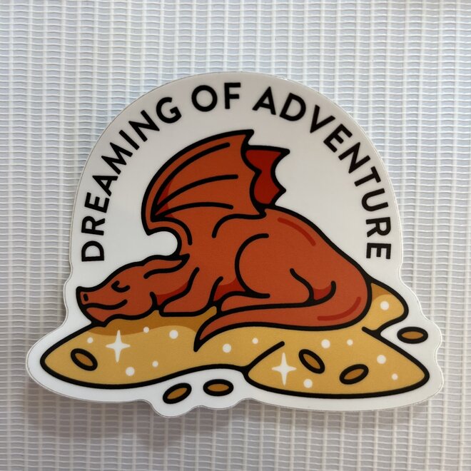 Dreaming Of Adventure Sleeping Dragon | Large Printed Stickers