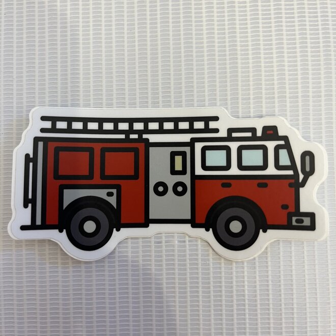 Fire Engine | Large Printed Vinyl Sticker