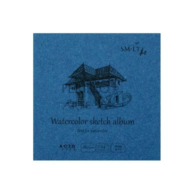 SMLT SM-LT Watercolor 24 Sheet Sketch Album 9cmx9cm Acid Free 280gsm