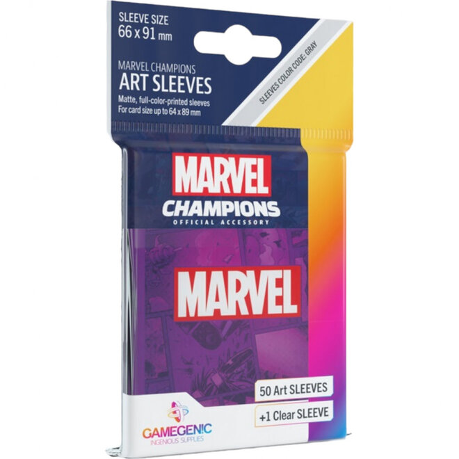 Gamegen!C: Sleeves: Marvel Champions - Marvel Logo Purple