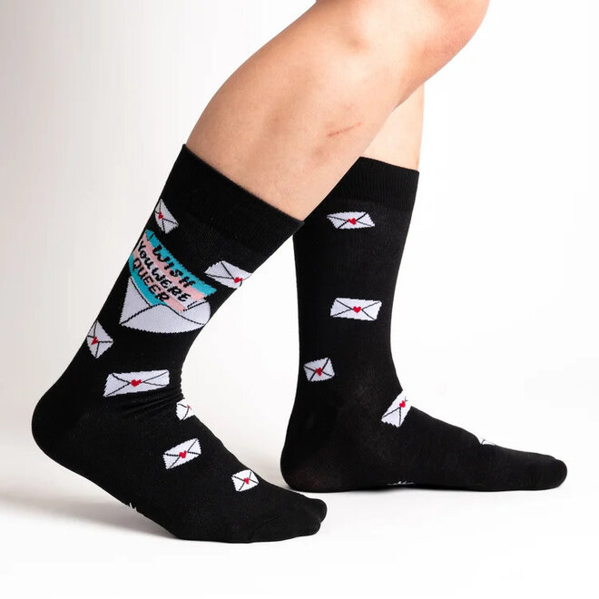 Sock It To Me: Unisex Crew  Wish You Were Queer