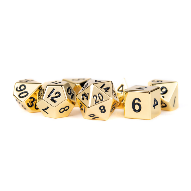 Metal Polyhedral Dice Set - 7pc Gold