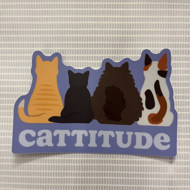 Cattitude | Large Printed Vinyl Sticker