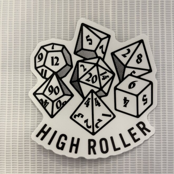 High Roller Dice | Large Printed Vinyl Sticker