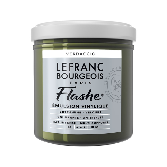 Lefranc & Bourgeois Flashe, Verdaccio, Matte Artist'S Color, 125Ml Jars