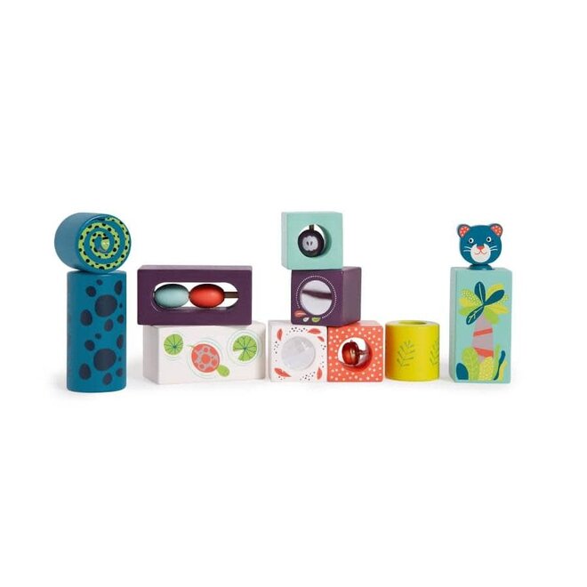 Moulin Roty - Dans La Jungle - Stack-Up Activity Cubes