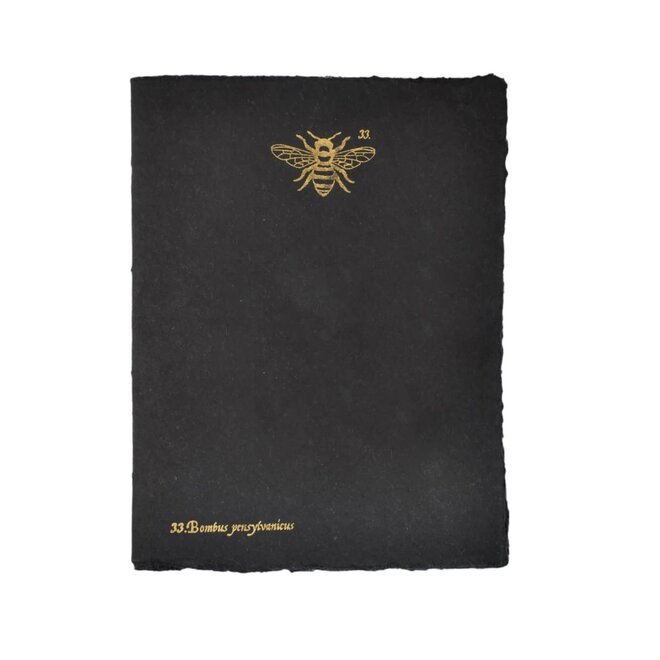 Lamali Tresor Soft Cover Handmade 5.9x8.3" Journal - Black (96 Black 100% Cotton Rag Pages)
