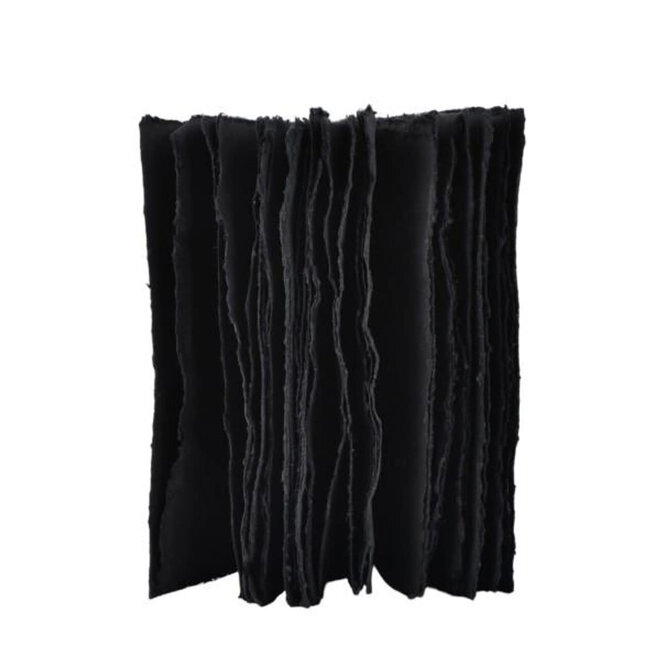 Lamali Tresor Soft Cover Handmade 5.9x8.3" Journal - Black (96 Black 100% Cotton Rag Pages)