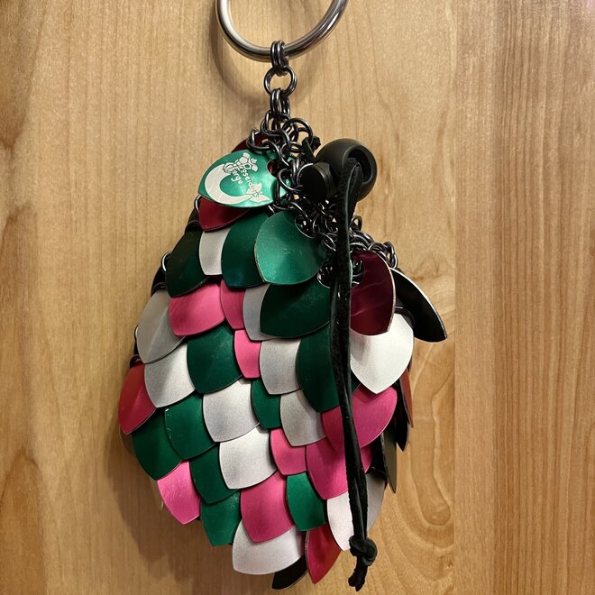 Poseidon'S Forge Dice Bag - Pink, Green, Silver - Medium