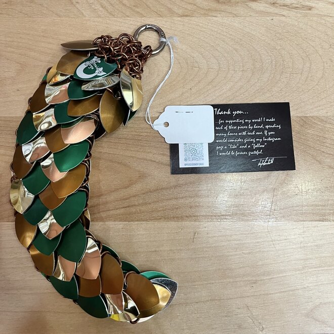 Poseidon'S Forge Scale Mail Dragon Tail - Green, Gold, Copper - Small