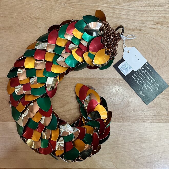 Poseidon'S Forge Scale Mail Dragon Tail - Red, Orange, Green, Gold - Large